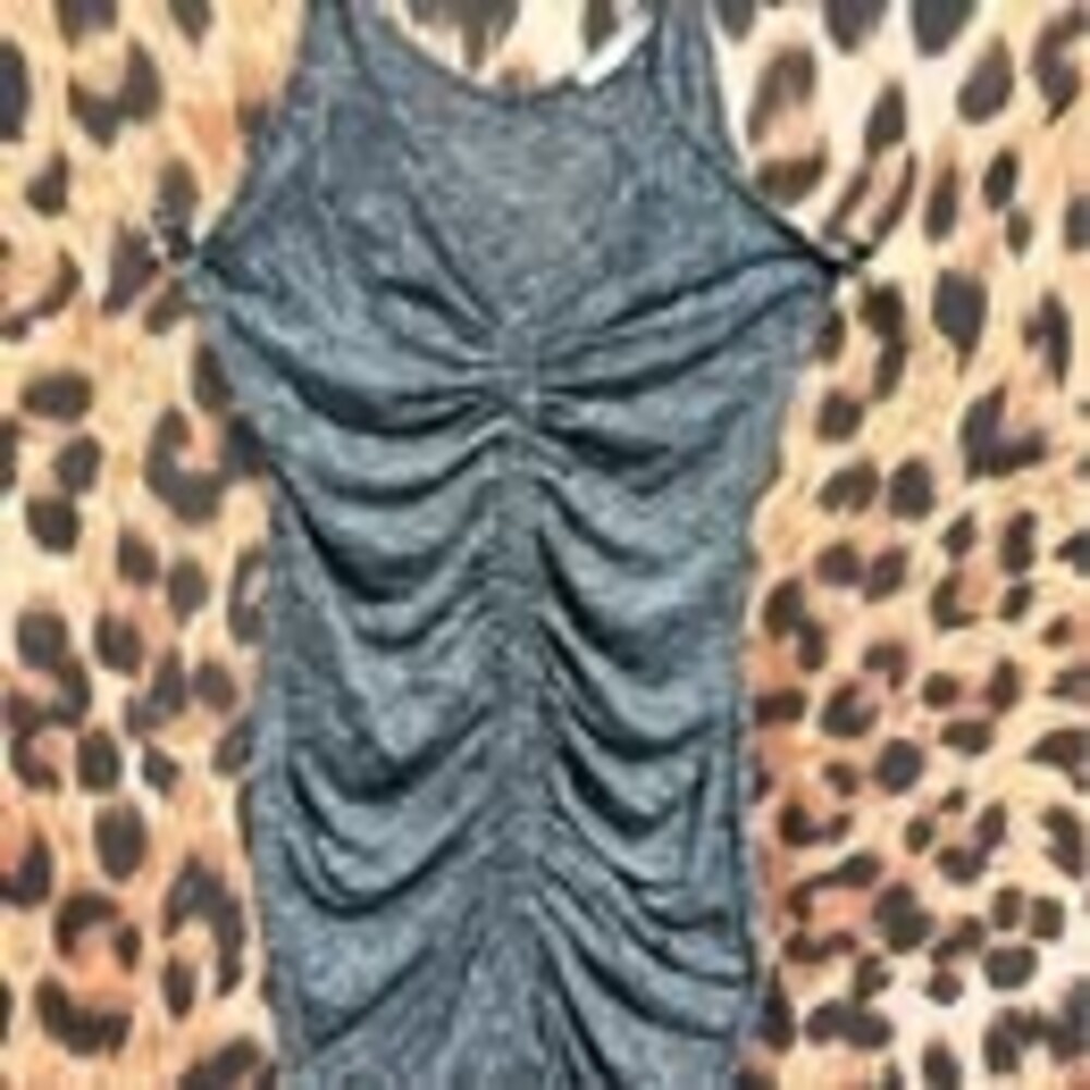 Forever Rose Couture Gray Ruched Bodycon Dress Size XL